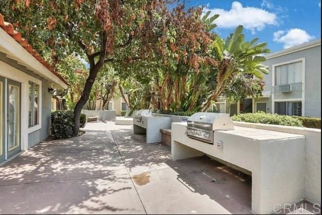 view of patio / terrace featuring exterior kitchen and grilling area