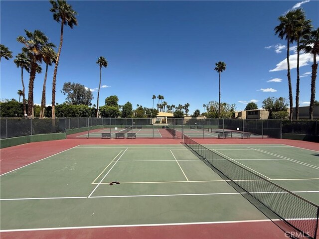 1137 Tiffany Cir S, Palm Springs, CA 92262 - view of tennis court featuring community basketball court
