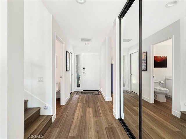 1137 Tiffany Cir S, Palm Springs, CA 92262 - hallway featuring wood finished floors and baseboards