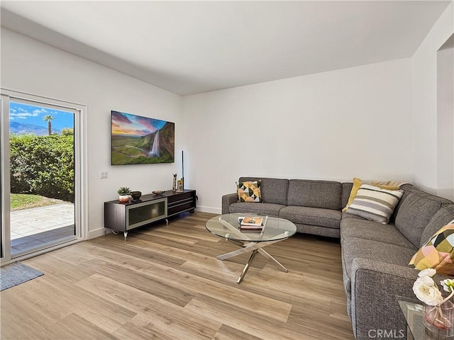 1137 Tiffany Cir S, Palm Springs, CA 92262 - living area featuring light wood finished floors and baseboards