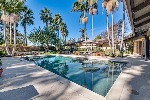 view of pool with a patio