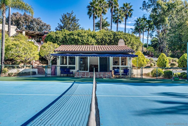 view of tennis court