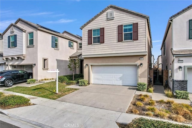 front of property featuring a garage