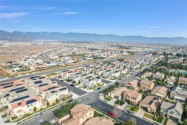 bird's eye view featuring a mountain view