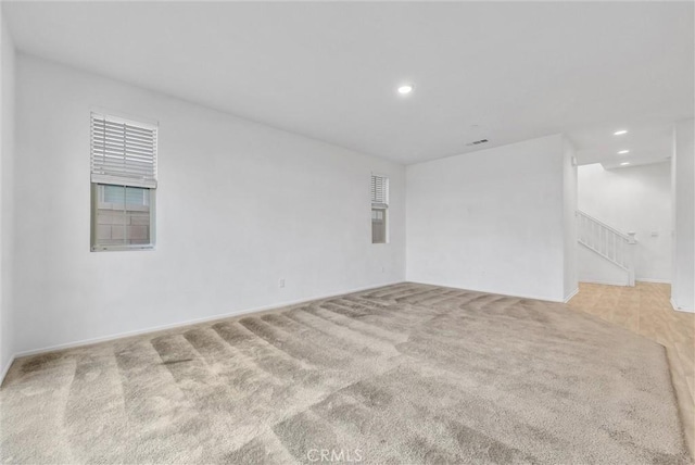 view of carpeted spare room