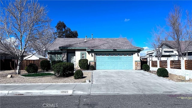 view of front facade with a garage