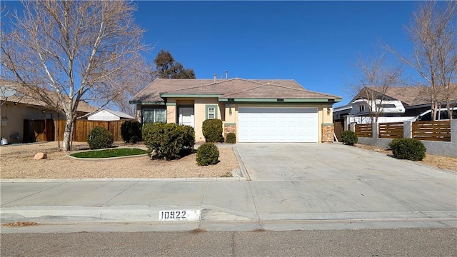 view of front facade with a garage