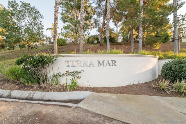 view of community sign