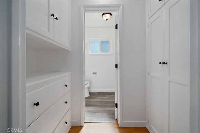 734 Linden Ave Unit 7, Long Beach, CA 90813 - hallway featuring light wood-style floors and baseboards