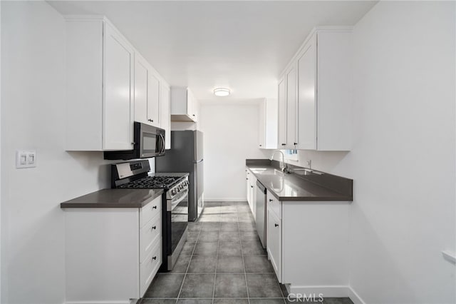 734 Linden Ave Unit 7, Long Beach, CA 90813 - kitchen with stainless steel appliances, dark countertops, and white cabinets