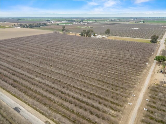 birds eye view of property featuring a rural view