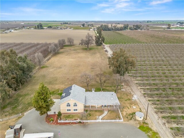 aerial view with a rural view