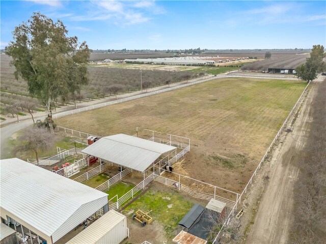 bird's eye view featuring a rural view