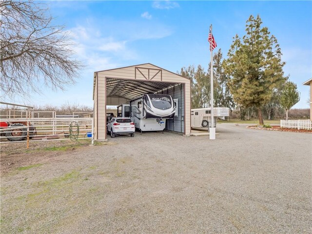 view of car parking with a carport