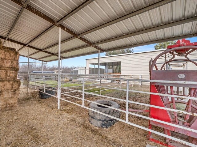 view of horse barn