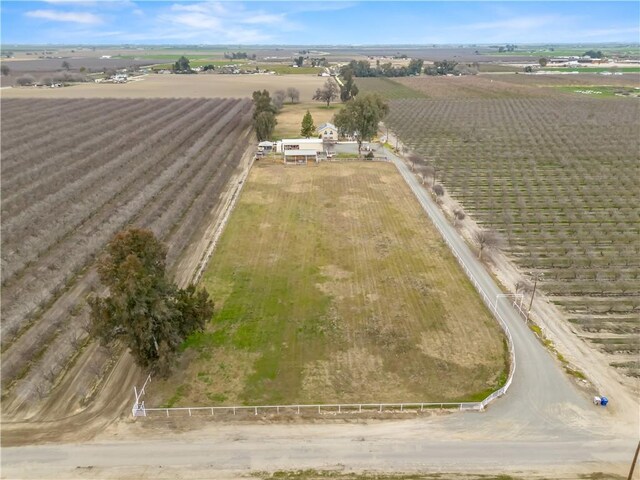 aerial view with a rural view