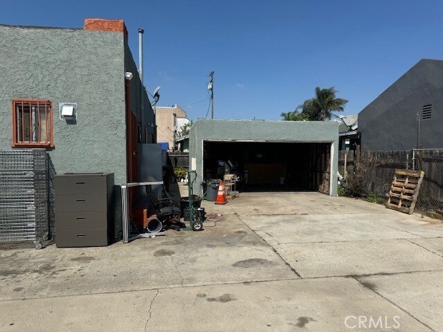 view of property exterior with a garage