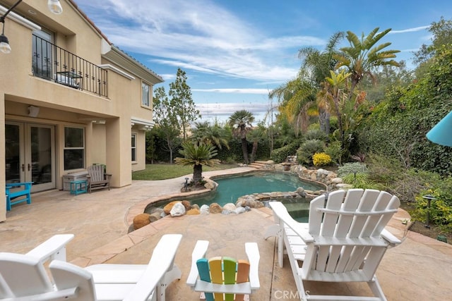 view of pool with a patio