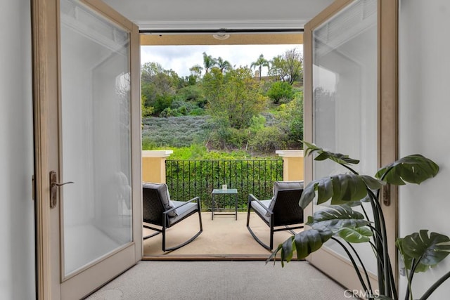 view of sunroom