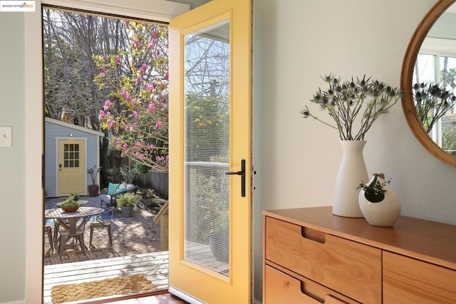 view of doorway to outside