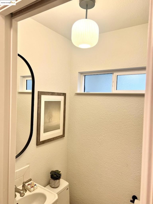 bathroom featuring sink and toilet