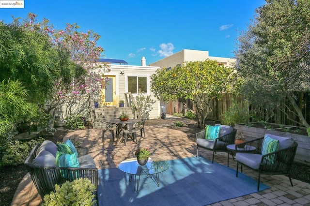 view of patio / terrace with an outdoor living space