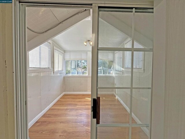 interior space featuring light wood-type flooring