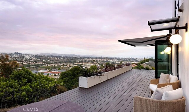 view of deck at dusk