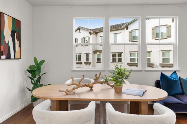 interior space featuring breakfast area