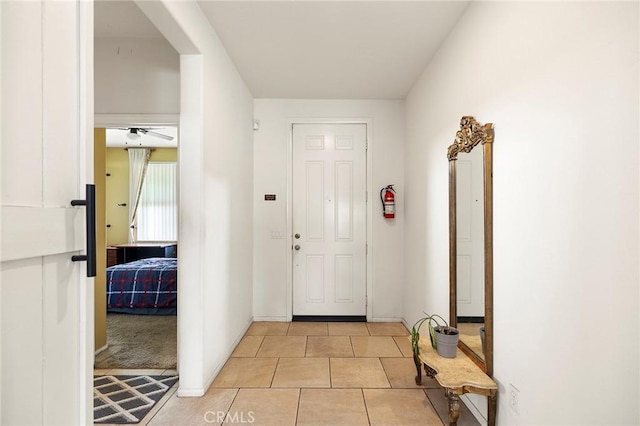 view of tiled entrance foyer