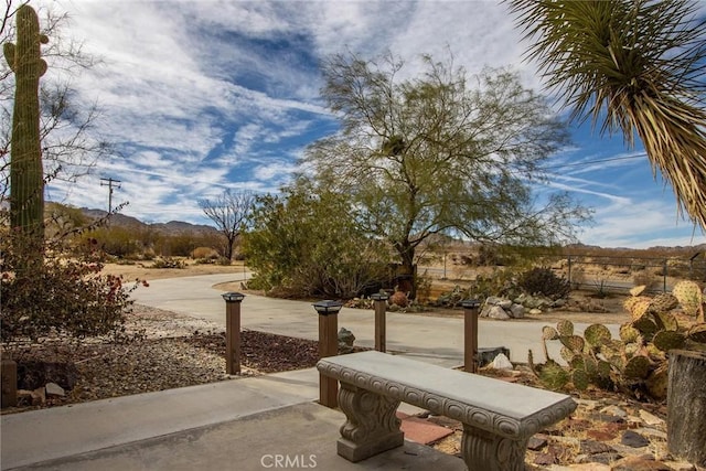 view of home's community featuring a mountain view