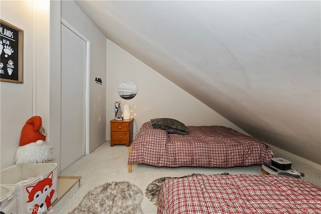 28050 State Highway 189 Unit 212, Lake Arrowhead, CA 92352 - carpeted bedroom with lofted ceiling