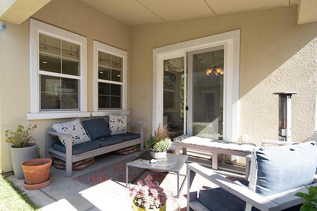 view of patio with an outdoor hangout area