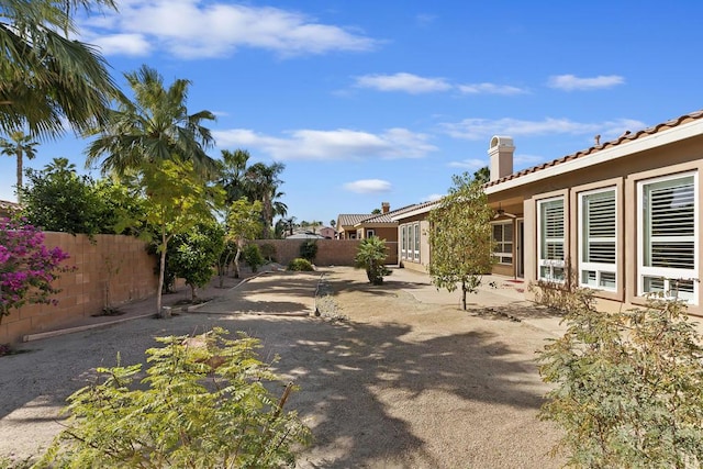 view of yard with a patio area