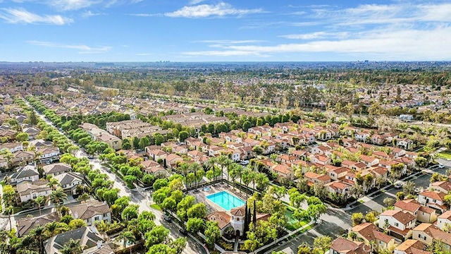 aerial view with a residential view