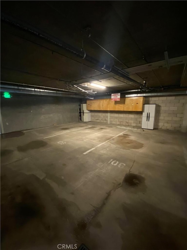 view of basement