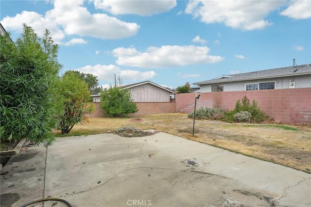 view of patio with a fenced backyard