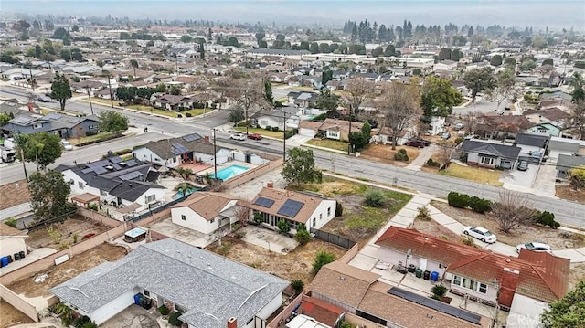 bird's eye view with a residential view