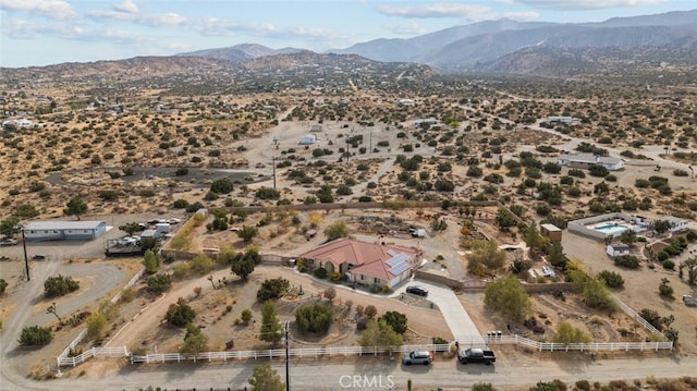 bird's eye view featuring a mountain view