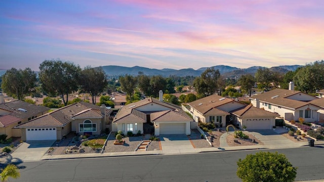 exterior space featuring a mountain view