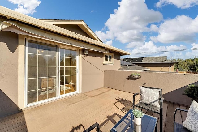 view of patio featuring a deck