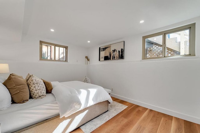 bedroom featuring hardwood / wood-style flooring