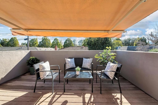 deck featuring an outdoor hangout area