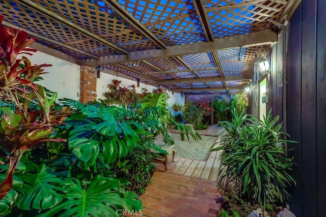 view of patio / terrace with a pergola