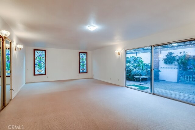 spare room featuring a healthy amount of sunlight and light carpet