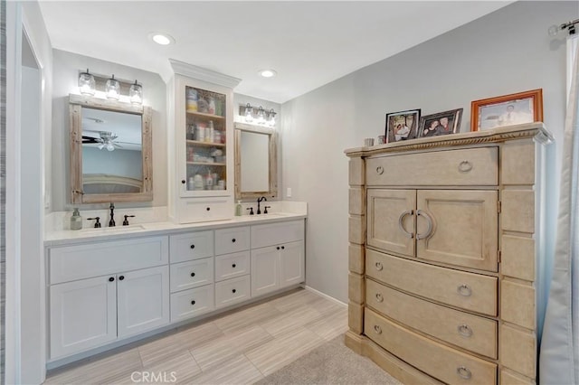 bathroom featuring vanity