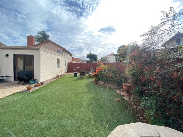 view of yard featuring a patio area