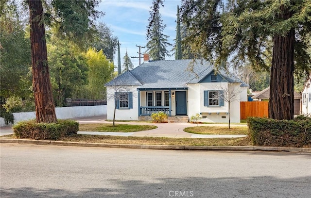 view of front of home with a porch