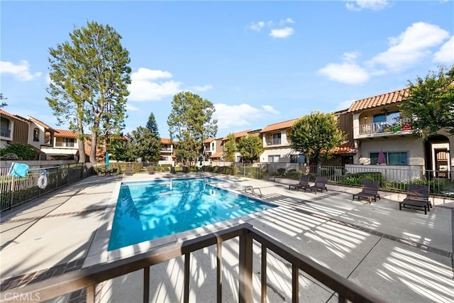 view of pool with a patio area