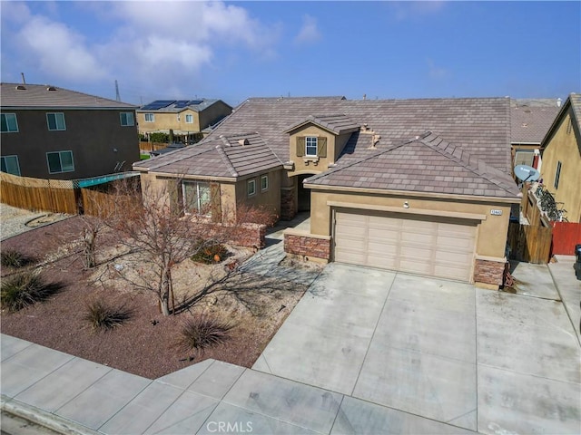 view of front facade featuring a garage